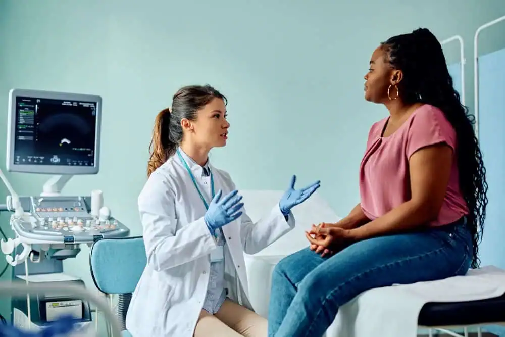 Rejuvenating Intimacy: Exploring Surgical Solutions for Vaginal Laxity 1 Woman have consultation about vaginal laxity Northwich