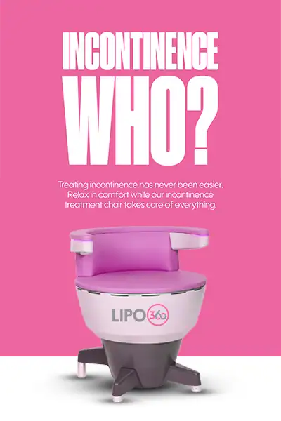 LIPO360 EMS Chair Can Help with Urinary Incontinence 2 Image of a urinary incontinence treatment seat Northwich